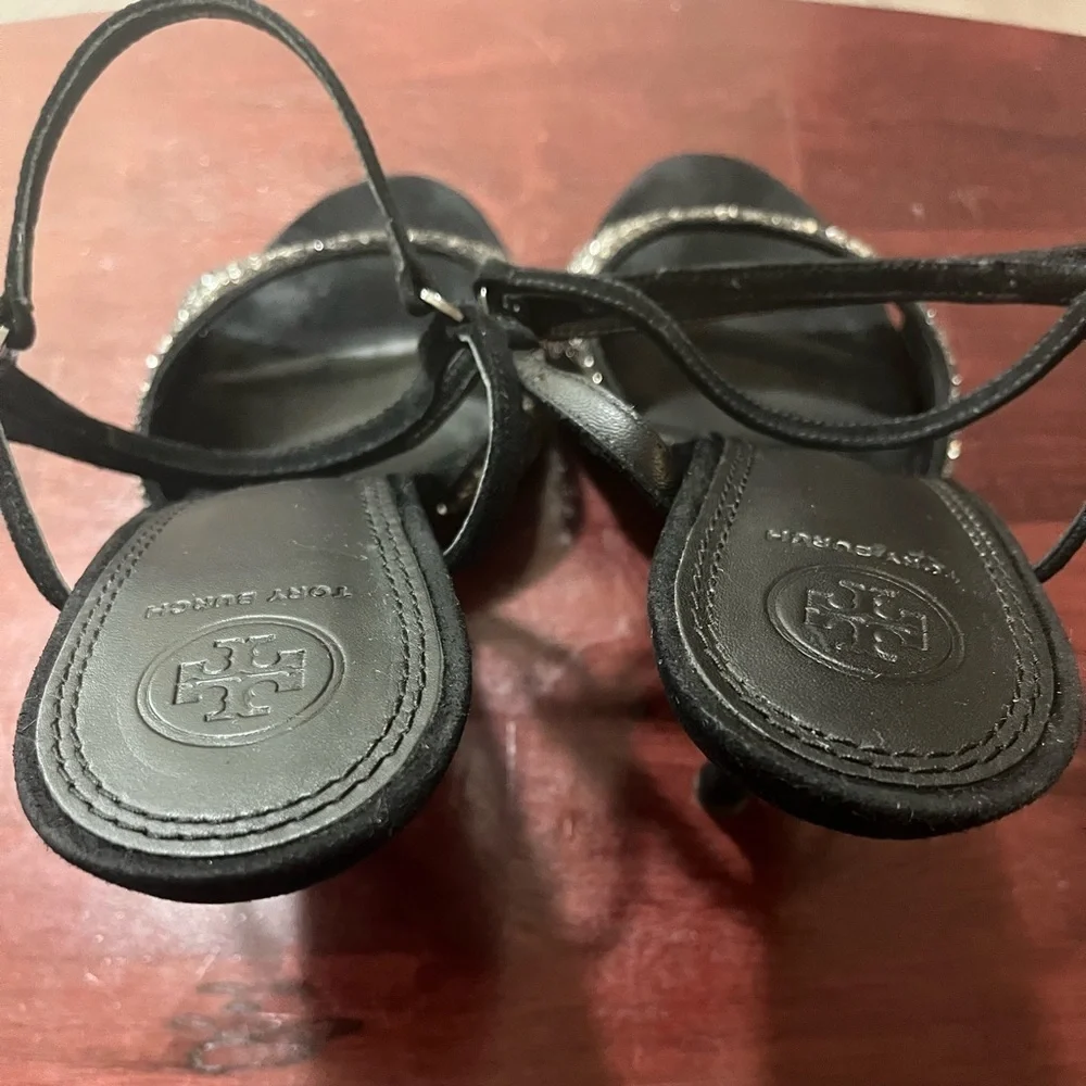 Tory Burch Glitter Heel Sandal, SZ 10M